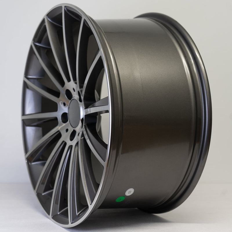19x9" AMG Twist Style Alloy Wheels Gunmetal Machined