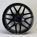 19x9" C63 AMG Style Alloy Wheels Matt Black Polished Lip