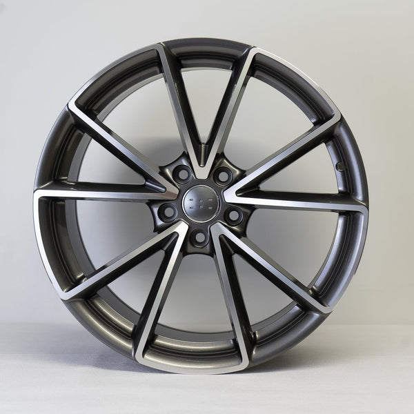 18x8" RS4 Style Alloy Wheels Satin Graphite Machined