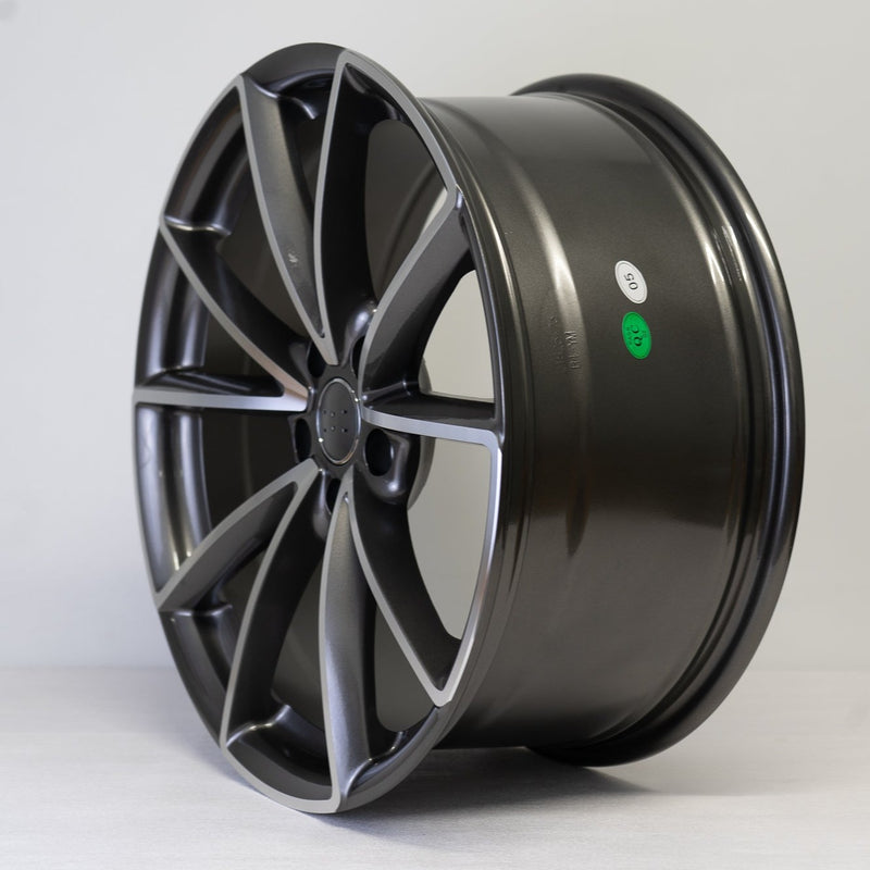 18x8" RS4 Style Alloy Wheels Satin Graphite Machined
