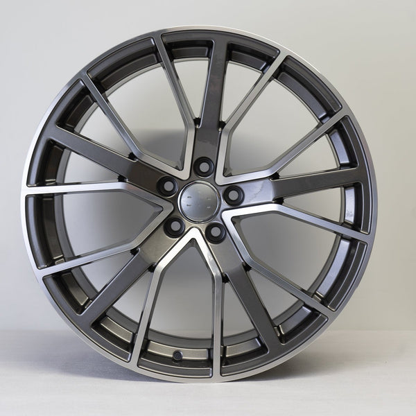 19x8.5" RS6 Performance Style Alloy Wheels Satin Graphite Machined
