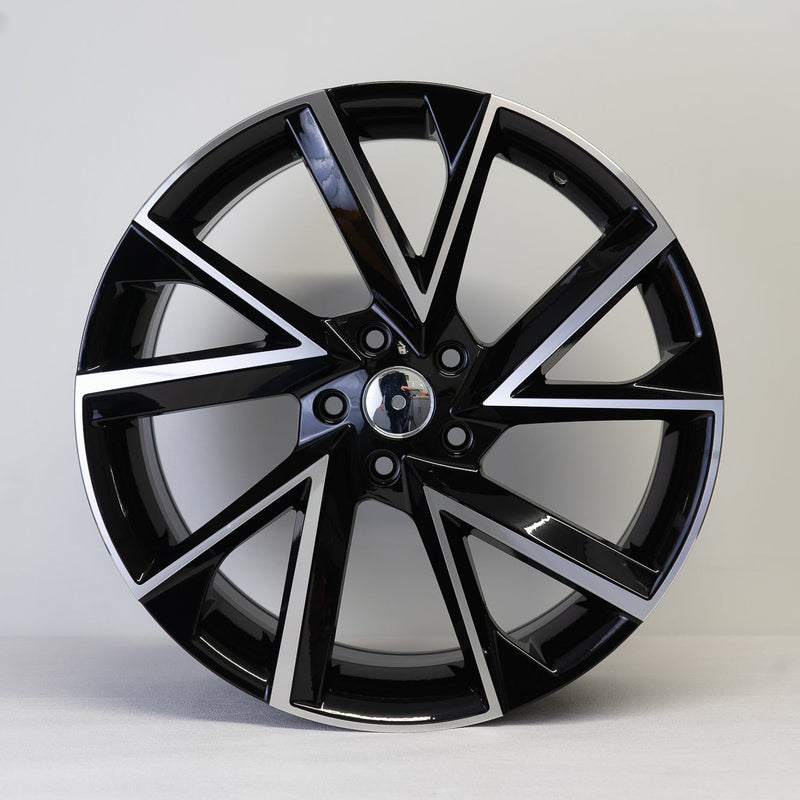 19x8" Octavia Vega Style Alloy Wheels Black Machined